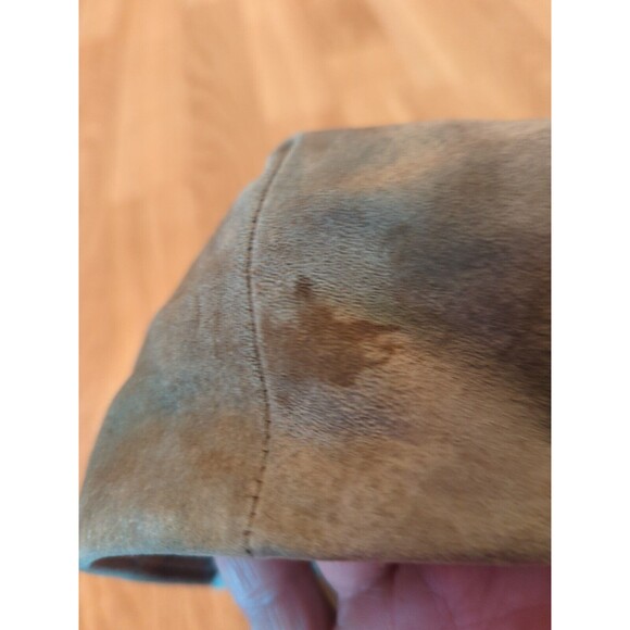 LL Bean Drivers Newsboy Hat Cap Large Brown Quality De Luxe Leather Vintage - Picture 3 of 12